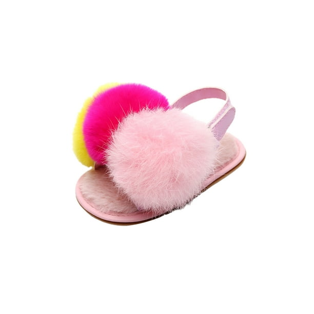 Girls pom pom sandals sales