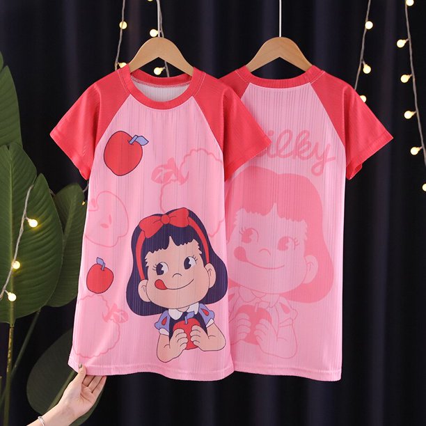 Disney Leena Belle Pijamas de verano para niños Camisón de niña Vestido Princesa de dibujos animados Falda Verano Manga corta Ropa para niños Altura 12 120-130 cm zhangyuxiang CONDUJO