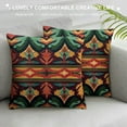 thumbnail image 3 of PRATYUS Southwest Tribal Green Brown Throw Pillow Cover Cushion Case for Home Decor Sofa Couch  Farmhouse Decorations 12x12in, 3 of 5