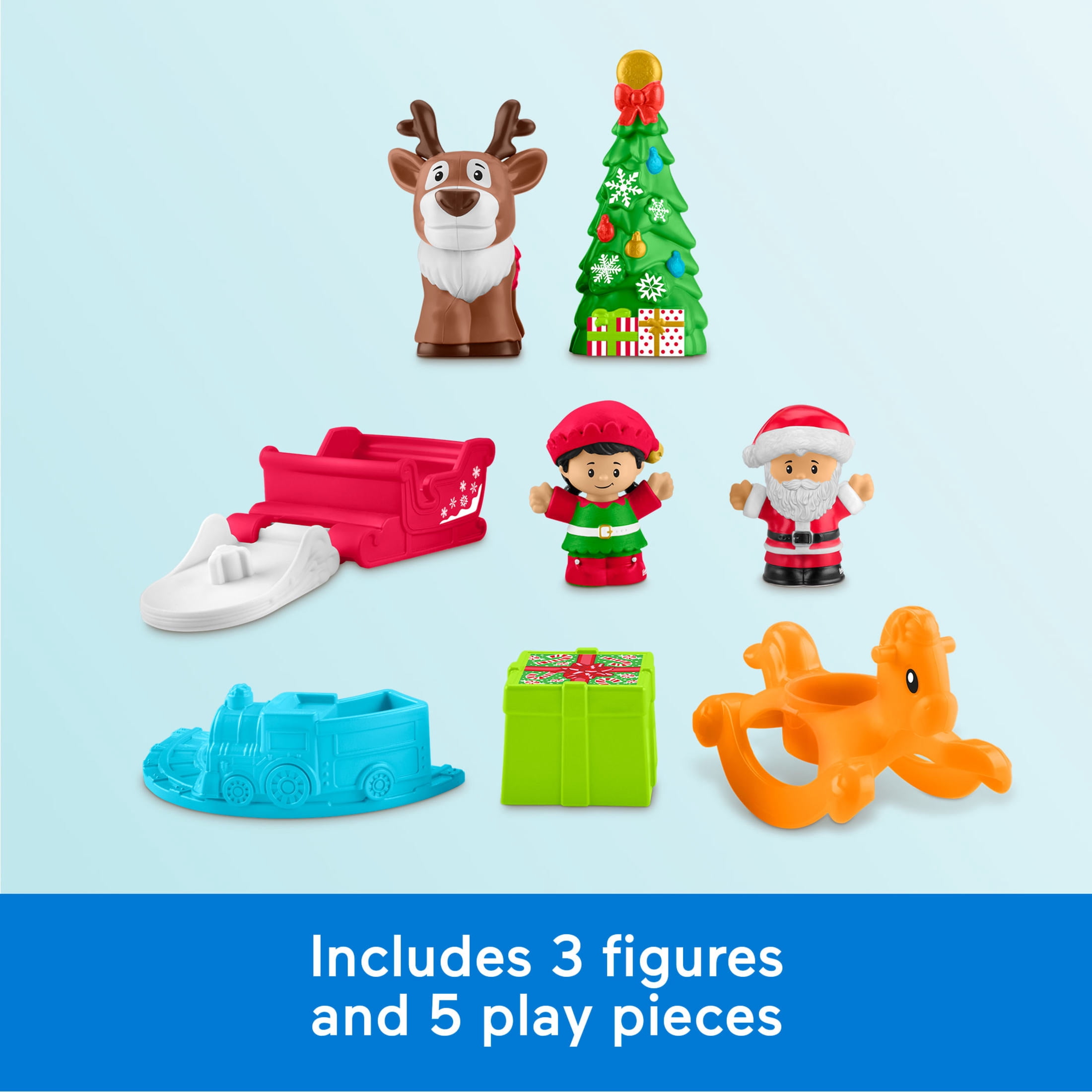 Fisher-Price Little People Christmas Wonderland Gift Set for Toddlers & Kids, 8 Pieces
