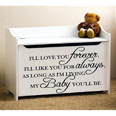 I'LL LOVE YOU FOREVER "BABY": #1 ~ WALL Decal , HOME DECOR 13" X 23"