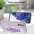 thumbnail image 4 of for Samsung Galaxy S20 Fe 5G Case with Strap Stand Love Hearts Design for Women Girl, Plating with Wristband Kickstand Camera Lens Protection Bumper for Galaxy S20 Fe 5G-Purple, 4 of 12