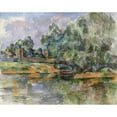 thumbnail image 2 of Paul Cézanne 24x20 Gold Ornate Framed and Double Matted Museum Art Print Titled - Banks of the Seine at Medan (C. 1885-1890), 2 of 4