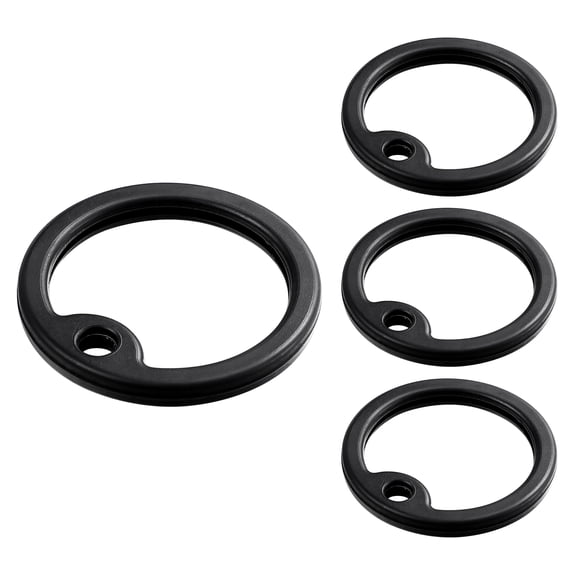 ETHZZLE Dog Tag Holder Black Silicone Cover for Dog Collars Pet Accessories 4Pcs