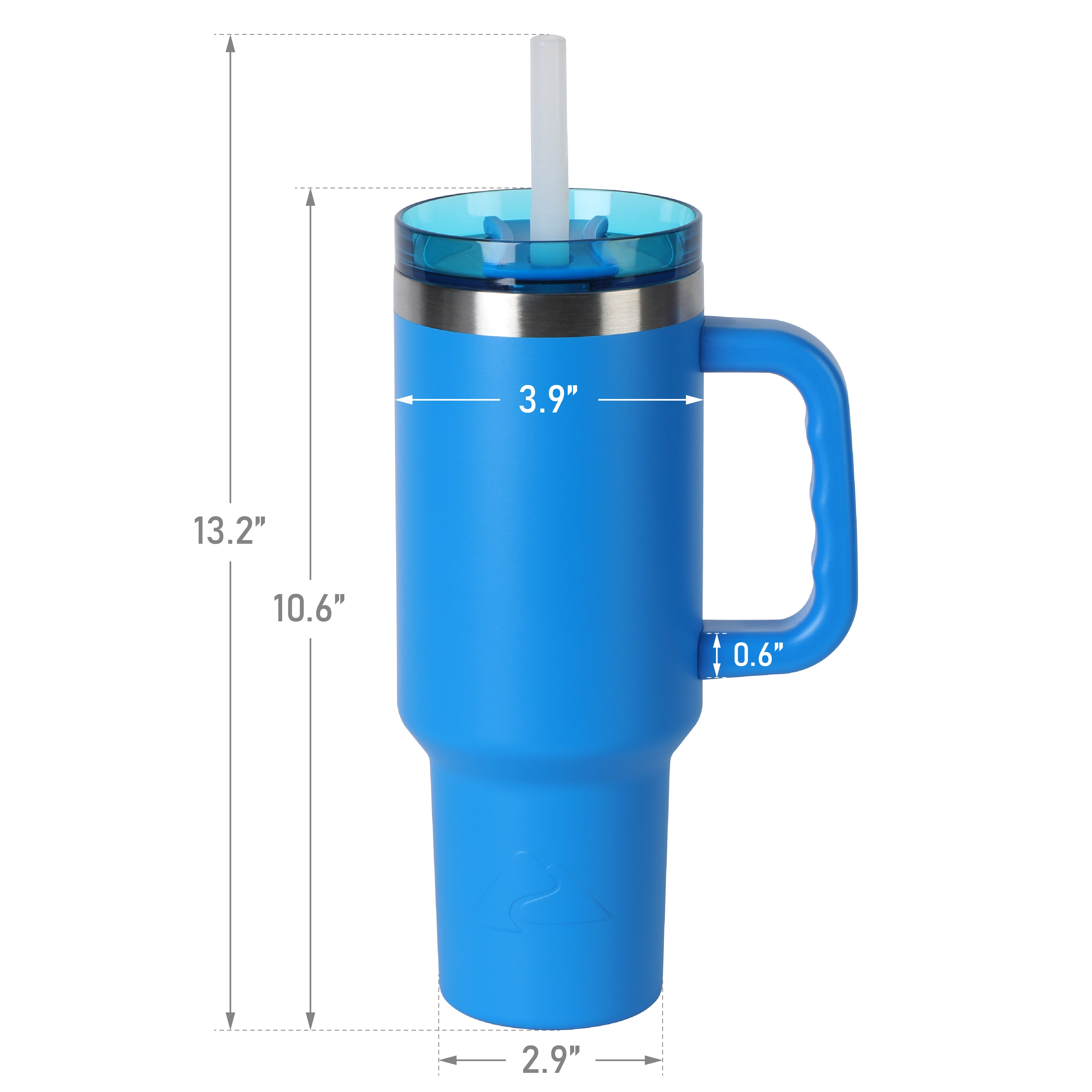 Ozark Trail 40 oz Insulated Stainless Steel Tumbler with Handle, Electric Blue