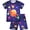 Blue Cosmic Planets, variant on ATAIKU 2 Pieces Boys Digital Train Pajamas Kids Tops and Shorts Sleepwear Set Summer Cool Pjs Size 3-10 Years