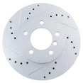 thumbnail image 4 of TRQ Front and Rear Performance Brake Rotors Set Premium G-Coated Cross Drilled & Slotted Fits Select 2001-2005 BMW 325xi, 4 of 8