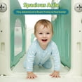 thumbnail image 4 of TLSUNNY 10-in-1 Toddler Slide Playset, W/ Enclosed Steps, Graffiti Board, Basketball Hoop & Storage, Tunnel, Telescope, Indoor Outdoor Climber, 4 of 10