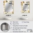 thumbnail image 4 of Designart "Simplistic Victorian Elegance I" Floral Wall Mirror, Printed White Wall Mirror, Traditional Bathroom Wall Mirror, Decorative Floral Mirror - 30x40 Inch, 4 of 5