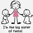 thumbnail image 3 of CafePress - Big Sister Of Twins T Shirt - Light T-Shirt Kids XS-XL, 3 of 4