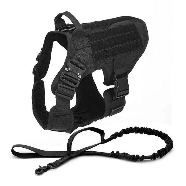 Military Large Dog Harness Pet German Shepherd K9 Malinois Training Vest Tactical Dog Harness And Leash Set For Dogs Accessories ShopWise Round