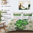 thumbnail image 4 of Green St. Patrick's Day Bedding 3 Piece Duvet Cover Set Queen Size, Lucky S Love Heart Rustic Soft Microfiber Comforter Cover with Zipper Closure & Pillowcases, Wrinkle & FadeResistant Quilt Cover, 4 of 9