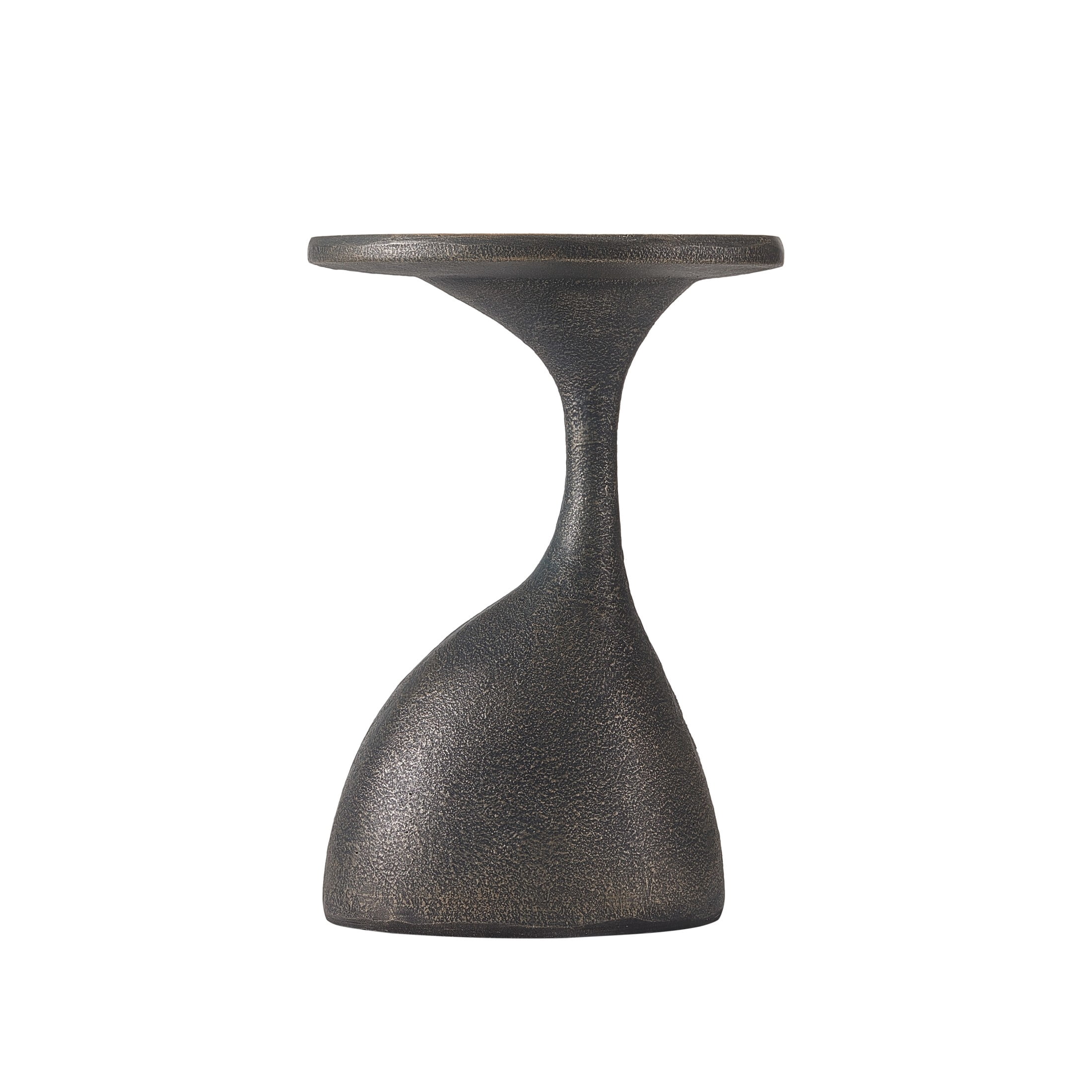 Christopher Knight Home Lightweight Concrete Outdoor Side Table, Sculptural Oval Design, Copper