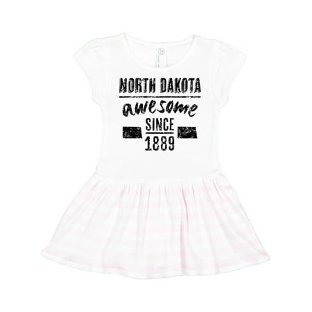 

Inktastic North Dakota Awesome Since 1889 Gift Toddler Girl Dress