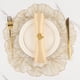 thumbnail image 1 of Manteles individuales redondos de vinilo prensado, manteles individuales con flores metálicas, juego de 6 manteles individuales resistentes al calor para mesa de comedor, manteles individual, 1 of 5