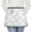 Unicorn and Crown-1, variant on Unicorn and Crown White Pattern Server Half Apron with Pockets,22.8 X 11.8 Inch Half Waist Design with Black Trim,Restaurant Waitstaff Uniform