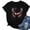 Black, variant on Women's Printed Short Sleeve T-Shirt Vintage Humor Graphic Tee Casual Crewneck Round Neck Top Spring Summer Fall Party Travel, Dark Blue M