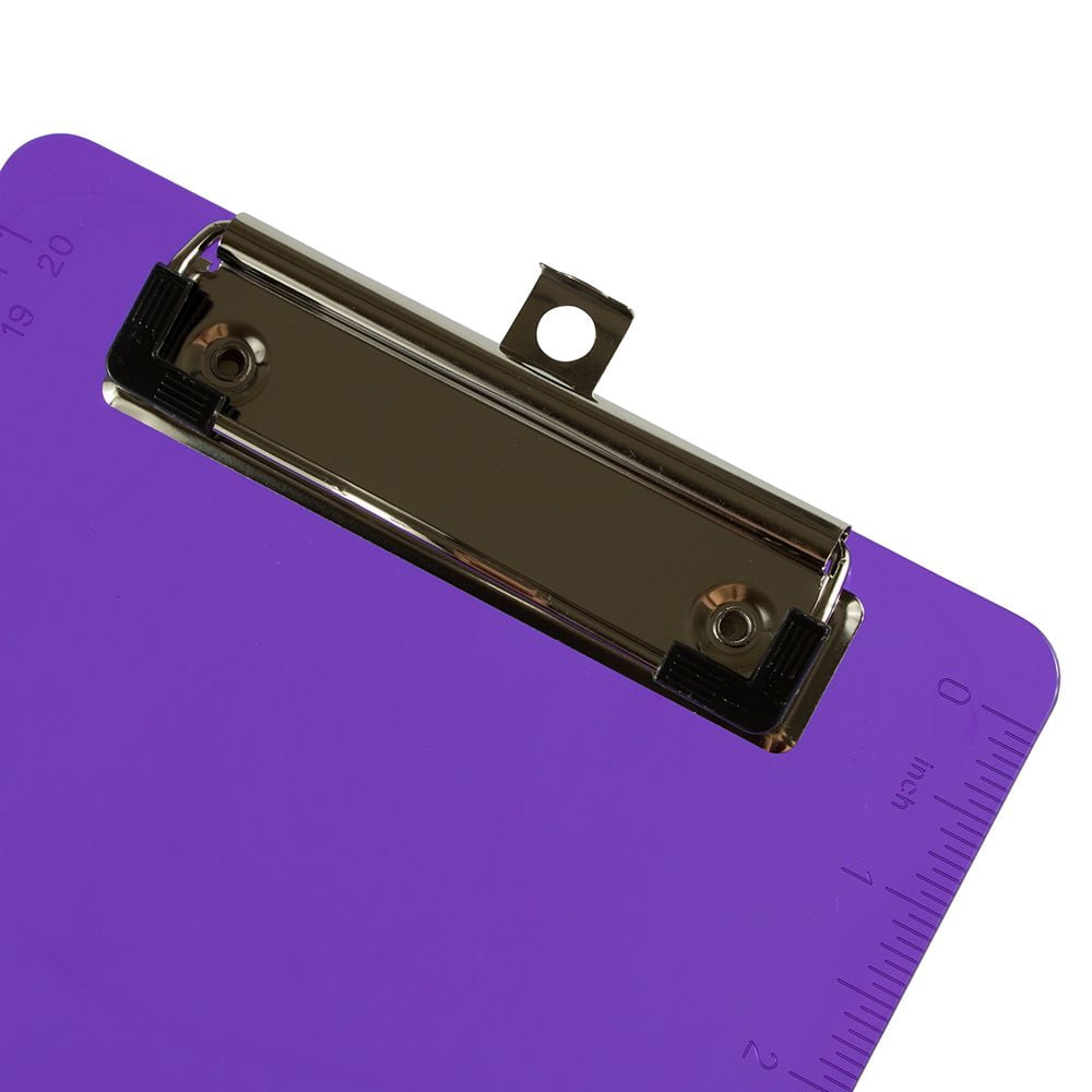 JAM Paper Mini Purple Plastic Clipboards with Metal Clip, 6 x 9, 1/Pack