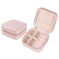 thumbnail image 2 of Unique Bargains Travel Jewelry Box Portable PU Leather Jewelry Case Birthday Gifts Pink, 2 of 8