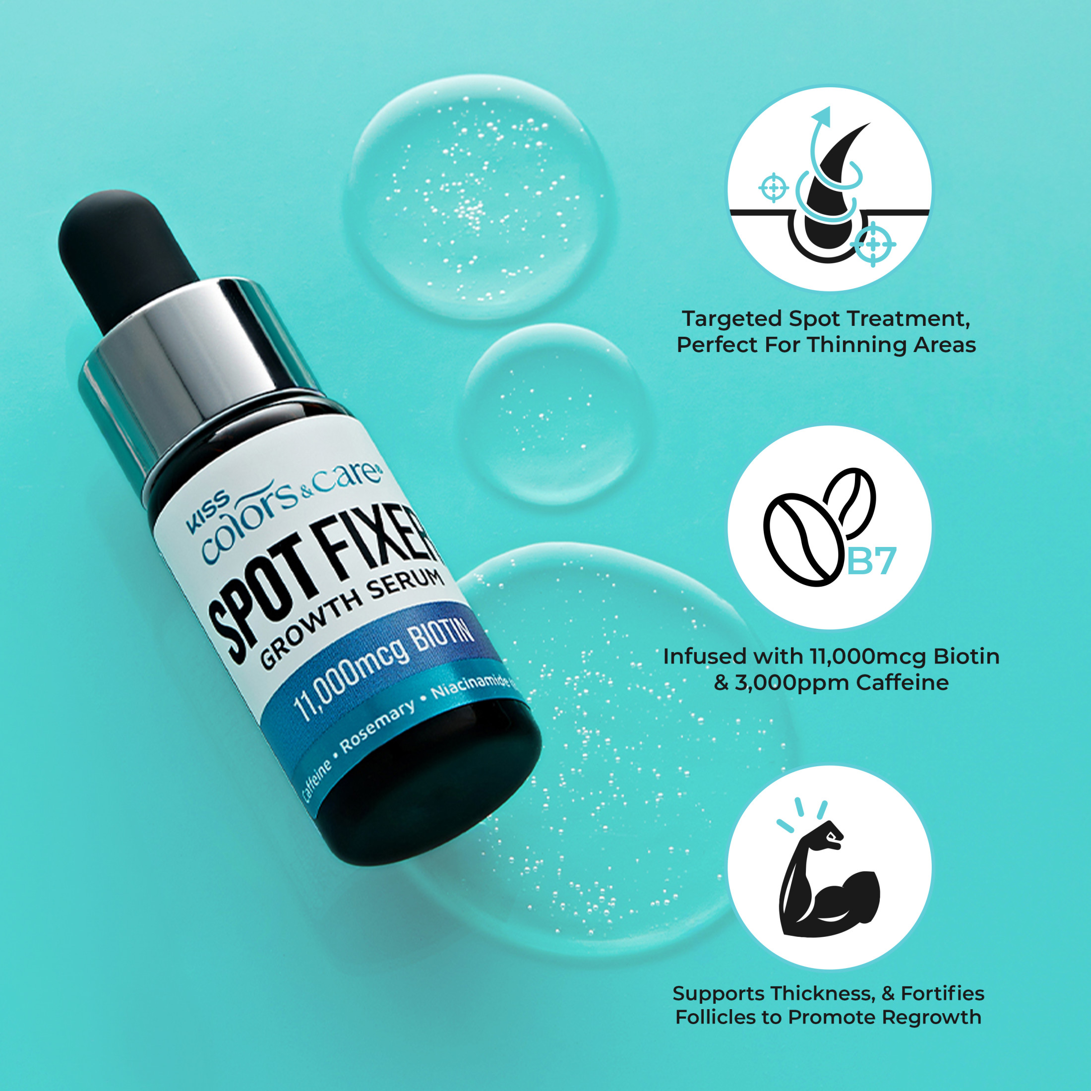 Kiss Colors & Care Spot Fixer Growth Hair Serum, 0.4 oz photo 6