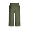thumbnail image 5 of CHEEREAM Capri Pants for Mens Button Side Splited Cuff Elastic Drawstring Waist Cropped Palazzo Pants Casual Comfy Lightweight Sportwear, 5 of 8
