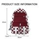 thumbnail image 2 of Mochila kawaii, mochila para estudiantes, mochila de gran capacidad, mochila para el campus con cuadros en blanco y negro, linda para niñas, 2 of 5