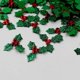 thumbnail image 5 of 100 piezas Mini Triple Leaf Holly Berries Adornos para arreglo de corona navideña navideña Regalo, 5 of 5