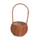 thumbnail image 4 of Cesta de flores, cesta de picnic, cesta de ratán simulado, soporte para frutas, contenedor para accesorios de fotos Redondo 13x13x29cm, 4 of 9
