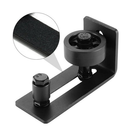 WHAMVOX Stay Door Track Pulley Barn Door Track Roller Travel 12.3X5.2X6.5CM Black