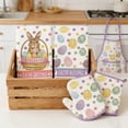thumbnail image 6 of 2PCS Easter Bunny Kitchen Towels, Bunny Easter Hand Towels for Bathroom, Happy Easter Dish Hand Tea Towels, For Spring Home Housewarming Gift, 6 of 6