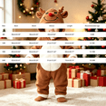 thumbnail image 3 of Otqutp Baby Deer Full Zip Hooded Bodysuit Soft Plush Animal Jumpsuit Newborn Long Sleeve Warm Romper Casual Infant Outfit for Christmas, 3 of 7