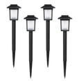 thumbnail image 2 of 4 luces solares para jardín, impermeables, LED, para exteriores, color negro, 2 of 6