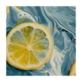 thumbnail image 4 of Awypu Lemonade Bliss on Abstract Art Slate Blue Paint Background Square Fitted Table Cloths 100% Polyester Table Cloth white, 4 of 8