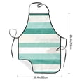 thumbnail image 2 of Anti-Fouling Belt Pocket Elasticated Apron - Non-Slippery Non-Fading Non-Shrinking Non-Crinkly Water-Repellent Lightseagreen Stripe_4, 2 of 8