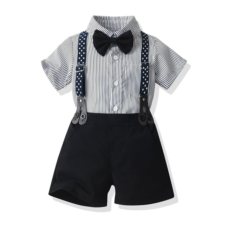 Kids Clothes Boys Dress Shirt with Bowtie Suspender Pants 3 Pieces Gentleman Outfit Set Birthday Outfit for Baby Boy 9-12 Months - Walmart.com Kids Clothes Boys Dress Shirt with Bowtie Suspender Pants 3 Pieces Gentleman Outfit Set Birthday Outfit for Baby Boy 9-12 Months - Walmart.com
