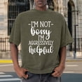 thumbnail image 6 of Ankishi Mens Vintage Graphic T-Shirts Crew Neck I'm Not Bossy I'm Aggressively Helpful T Shirt Funny Saying Tops for Daily, 6 of 7