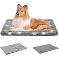 thumbnail image 1 of Fancy Dog Bed Mat  Pet Bed Pad Reversible (Cool &amp; Warm)  Machine Washable Crate Pad  Pet Sleeping Mat for Small to XXX-Large Dogs  Grey  Star Pattern, 1 of 6