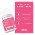 thumbnail image 2 of Suplemento Alimenticio Wonu Colágeno Hidrolizado Tipo I y III, Ácido Hialurónico y Vitamina C en Polvo Fresa Arándano 345 g, 2 of 8