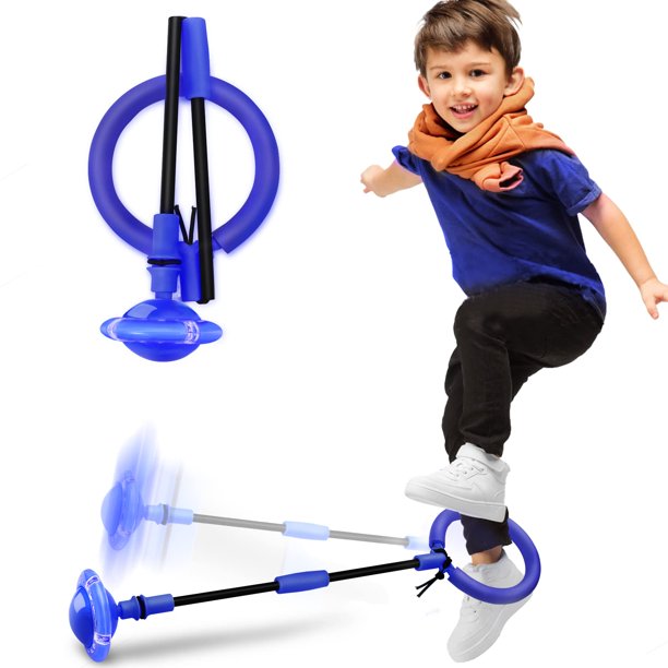 Skip Ball Hewog portátil plegable con rueda flash para niños de 5 a 10 años