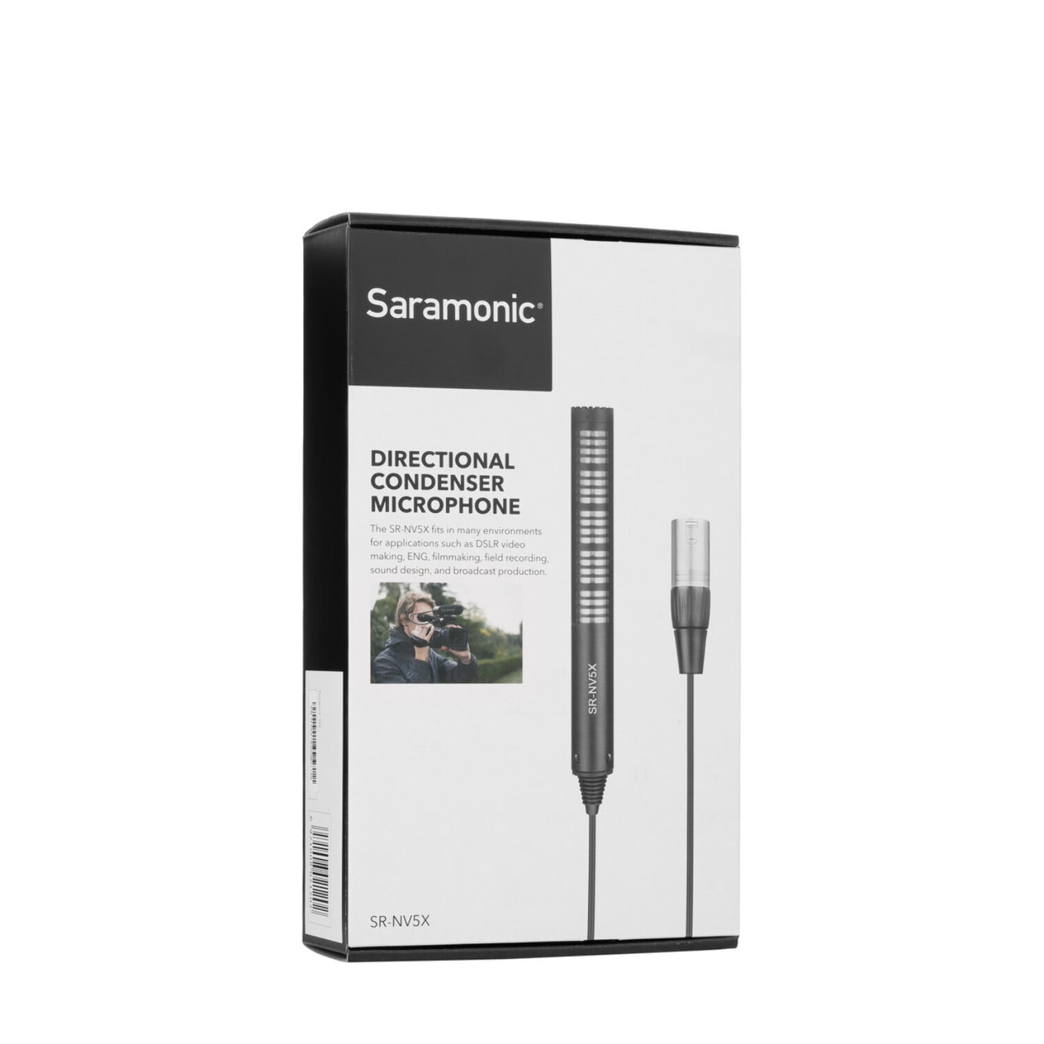 Saramonic SR-NV5X Short Professional Directional Shotgun Mic w/ Integrated XLR Cable, Foam & Furry Windscreens