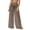 #161-Brown, variant on Women Sheer Mesh Pants See Through Bikini Bottom Swimsuit Cover up Polka Dots Wide Leg Beach Pants