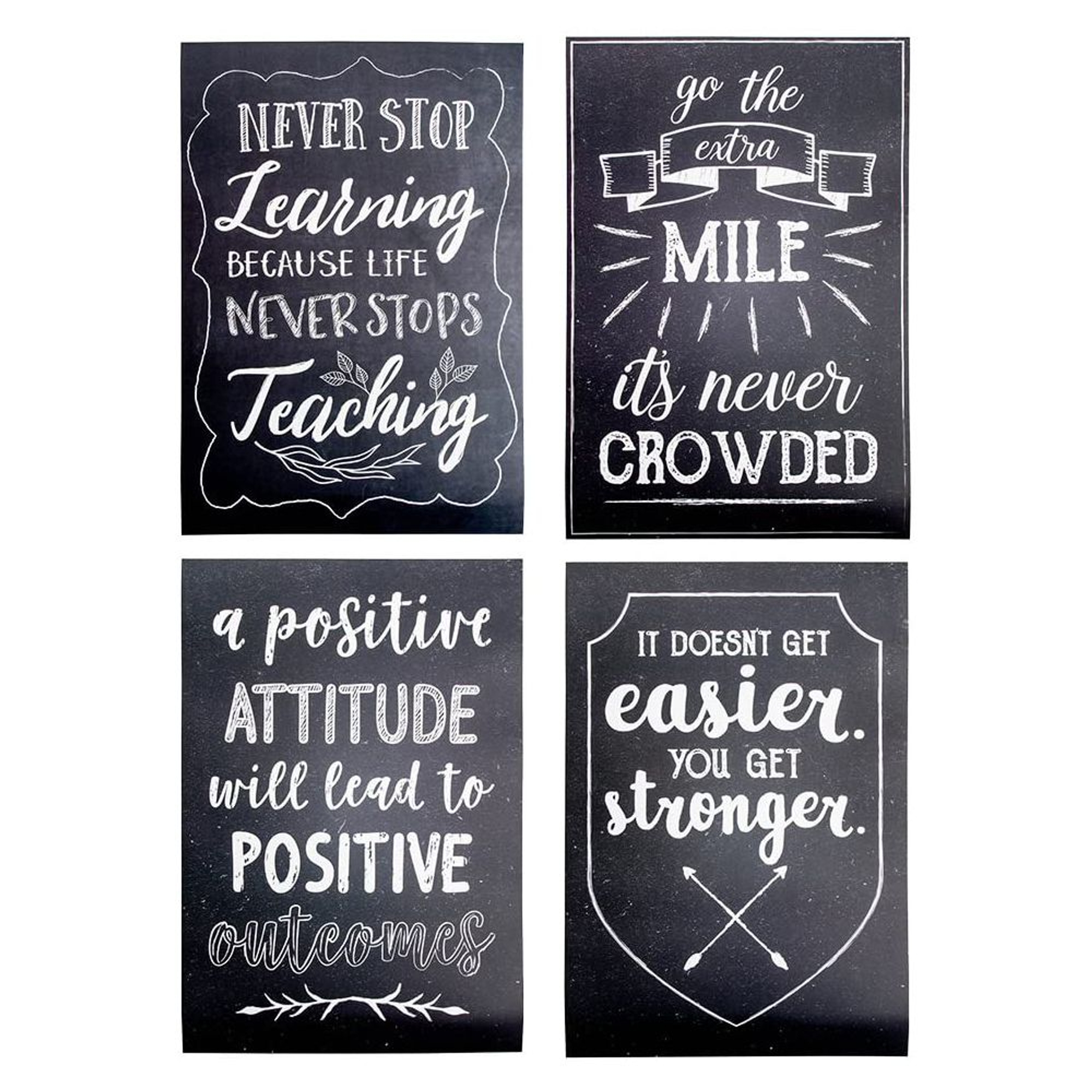 20-Pack Motivational Posters in Chalkboard Design, Inspirational ...
