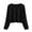A-Black146, variant on XIAONU Women's Casual Cropped Sweater Top Solid Color Round Neck Long Sleeve Hoodless Pullover