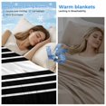 thumbnail image 2 of Black White Stripe Cooling Blanket, Lightweight Breathable Summer Throw Blanket with Double Sided Cold Effect,Modern Rustic Vertical Striped Picnic Beach Blankets Bed Sheet for Hot Sleepers 50"x60", 2 of 8