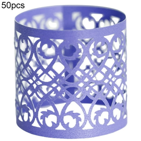 

50Pcs Napkin Ring Decorative Bendable Eco-friendly Hollow-out Design Towel Holder Home Decor