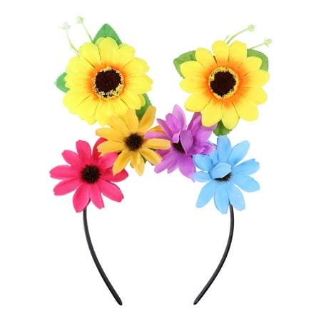 

Spring Kids Headdress Adorable Sunflower Hair Performance Hair Accessory Children Party Hair Decor (3#)