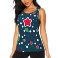 thumbnail image 1 of Fotbe Christmas Blusas Sin Mangas para Mujer – Estilo Casual, Corte Suelto, Slim-Fit, Cuello Redondo Deportivo, Tops de Verano para Gimnasio y Yoga-Large, 1 of 7