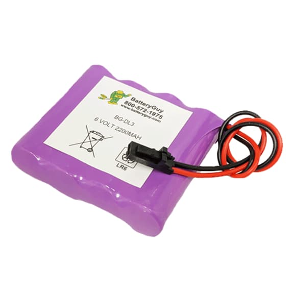 BatteryGuy Replacement for the 9KZ Security Systems Alkaline Door Lock Battery  - 6V 2200mAh