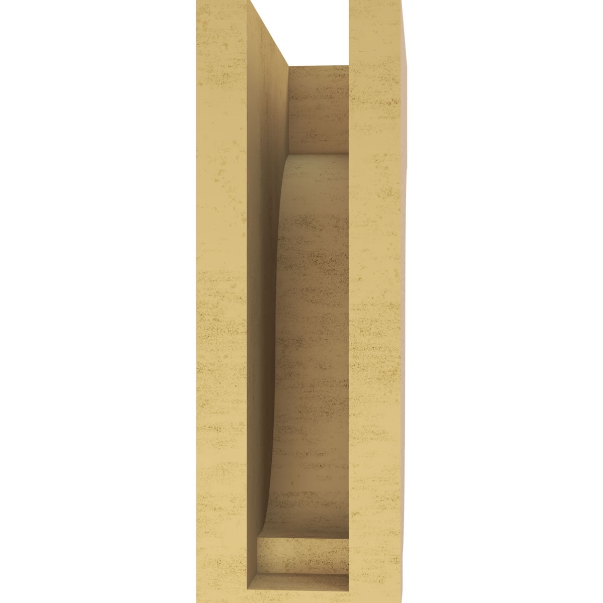 4"W x 8"D x 12"H Classic Van Buren Rough Cedar Woodgrain TimberThane Corbel, Primed Tan