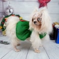thumbnail image 5 of Aosijia 2PCS Dog Christmas Outfits Small Dog Holiday Dress Glitter Puppy Costume Clothes with Bowknot L, 5 of 13